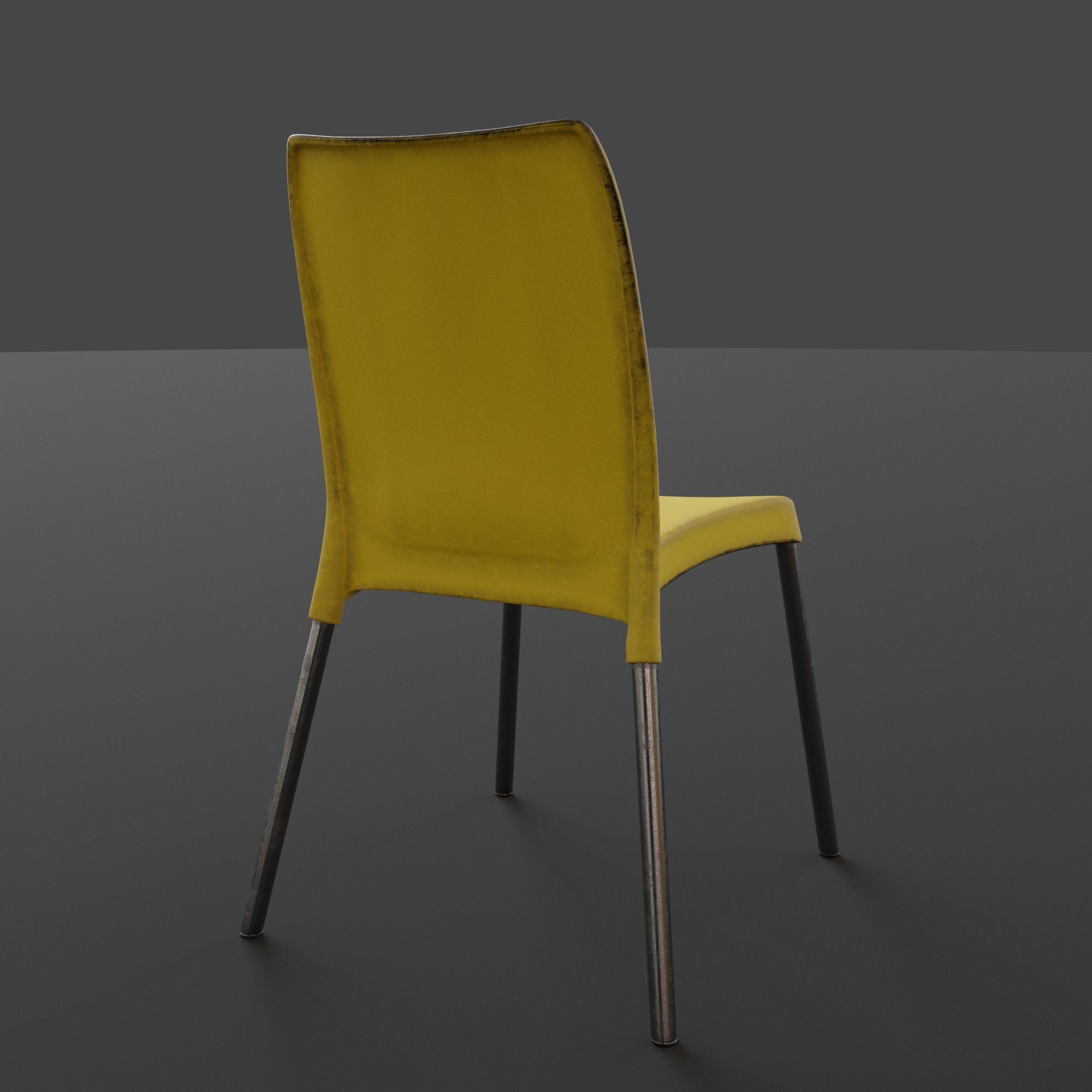 Stackable Plastic Chair Low-poly 3D model_21