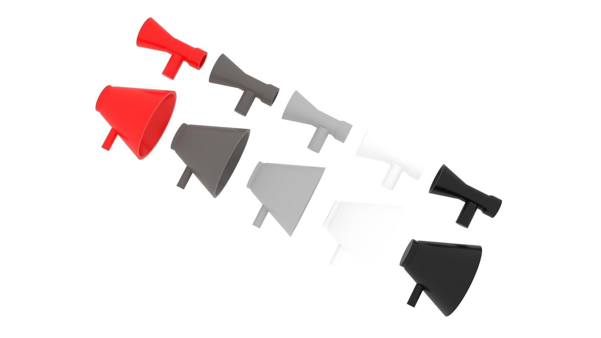 Lego Megaphones Set 3D model_1