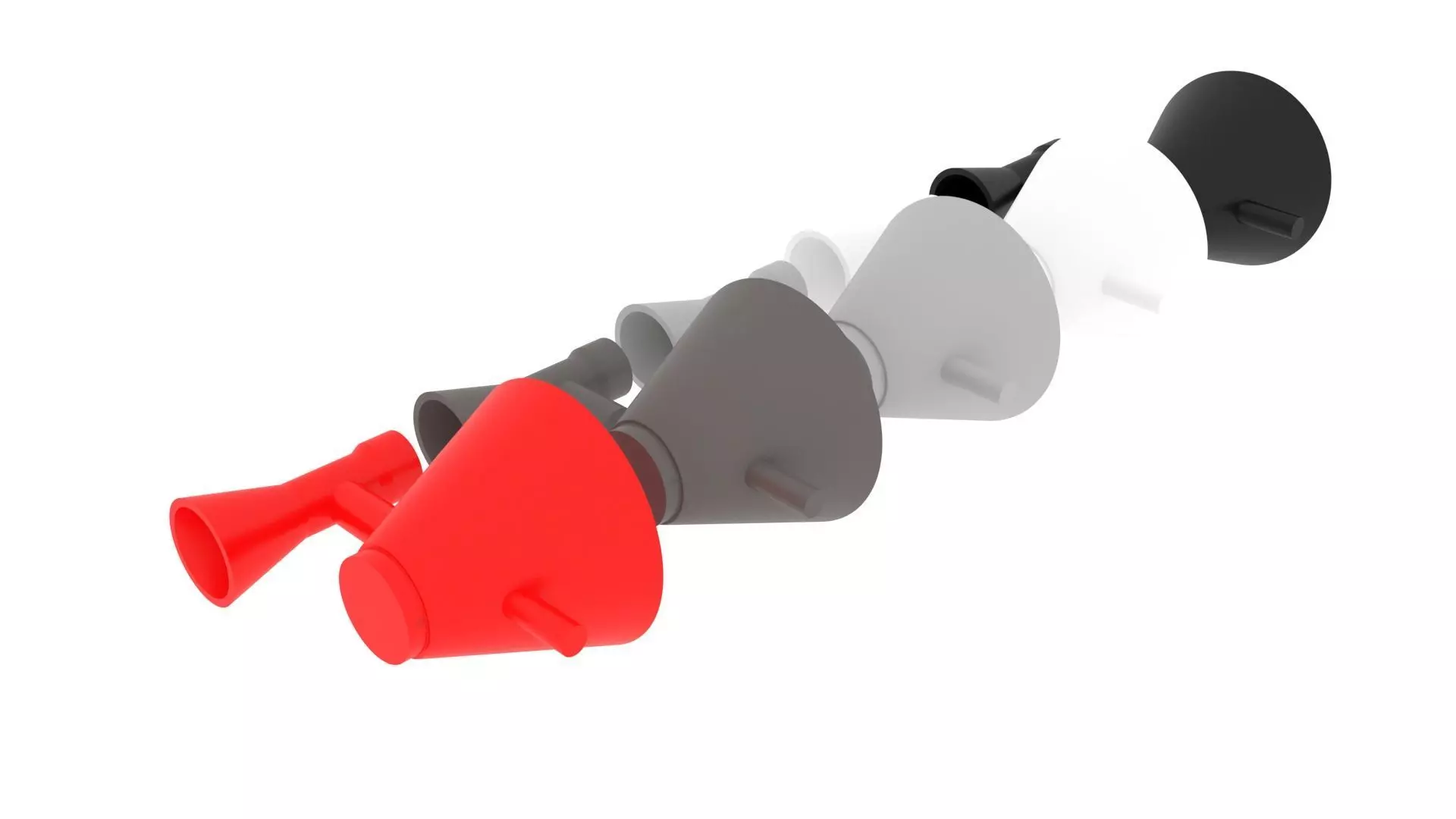 Lego Megaphones Set 3D model_0