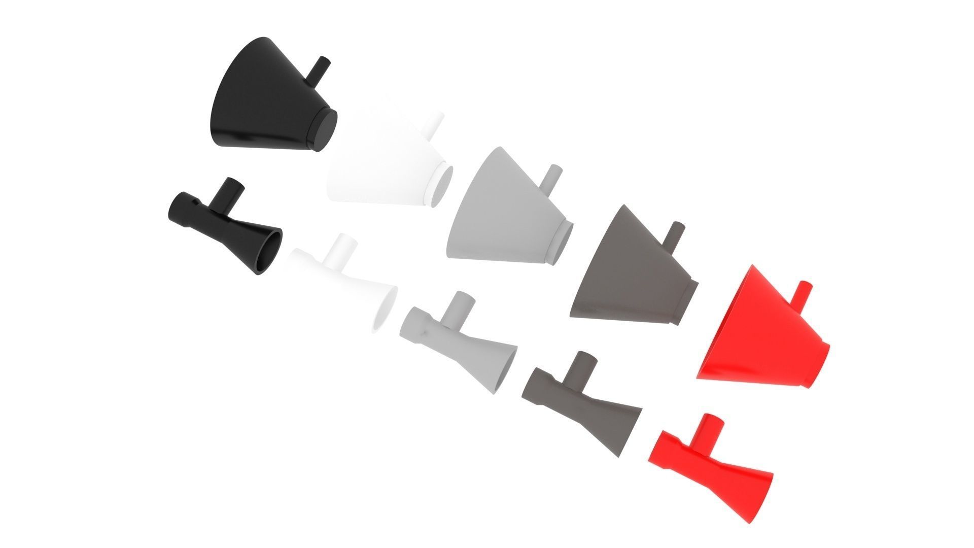 Lego Megaphones Set 3D model_3