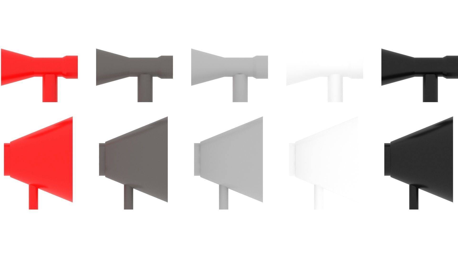 Lego Megaphones Set 3D model_6