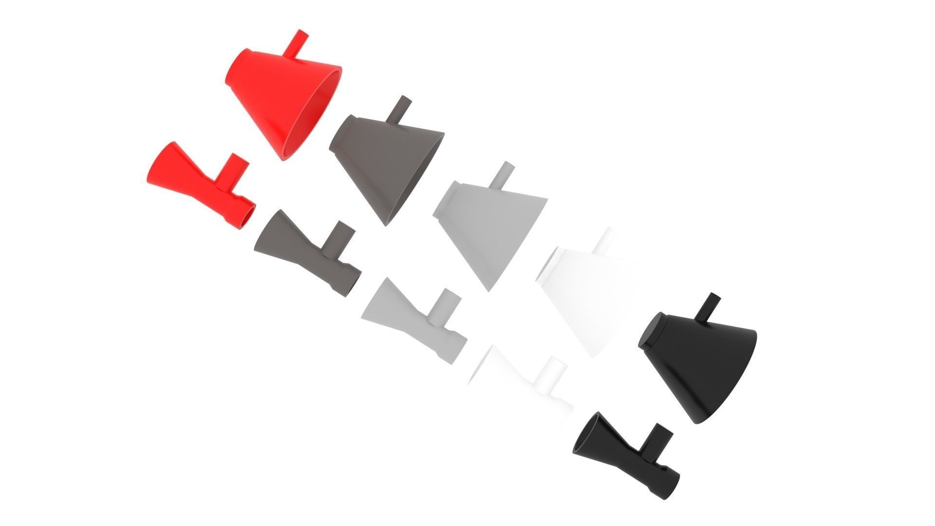 Lego Megaphones Set 3D model_4