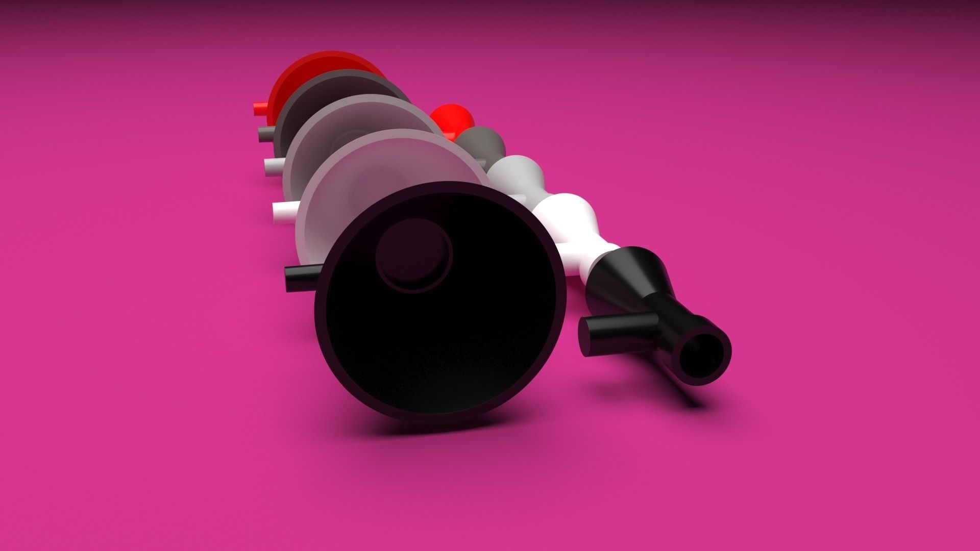 Lego Megaphones Set 3D model_23