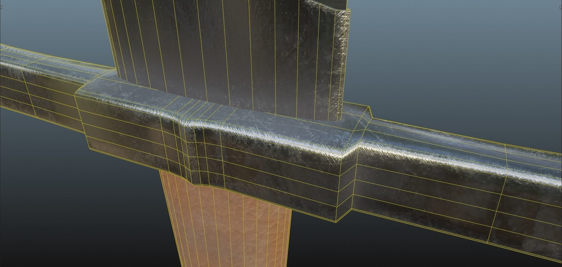 Onehanded Sword game-ready Low-poly 3D model_11