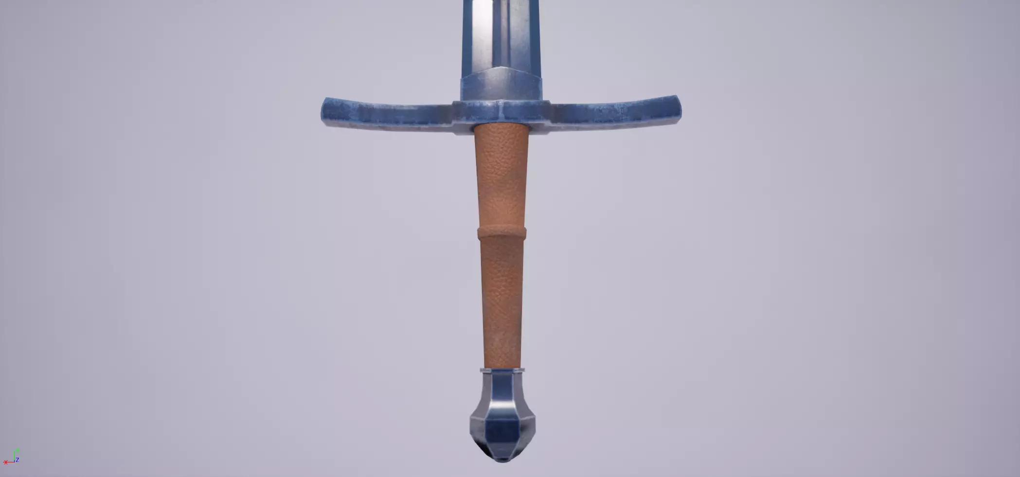 Onehanded Sword game-ready Low-poly 3D model_0