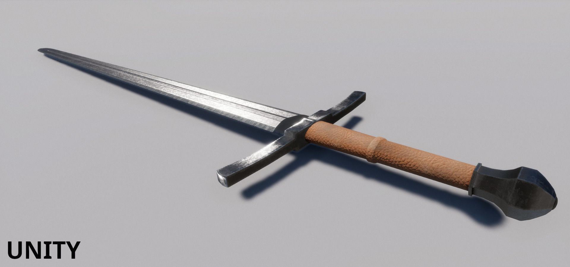 Onehanded Sword game-ready Low-poly 3D model_7