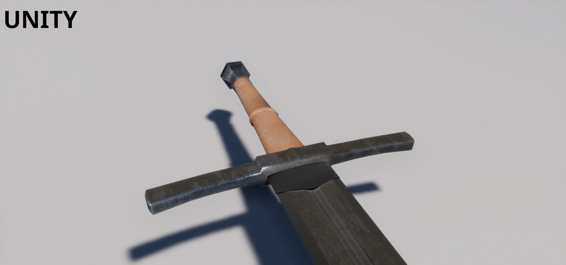 Onehanded Sword game-ready Low-poly 3D model_6