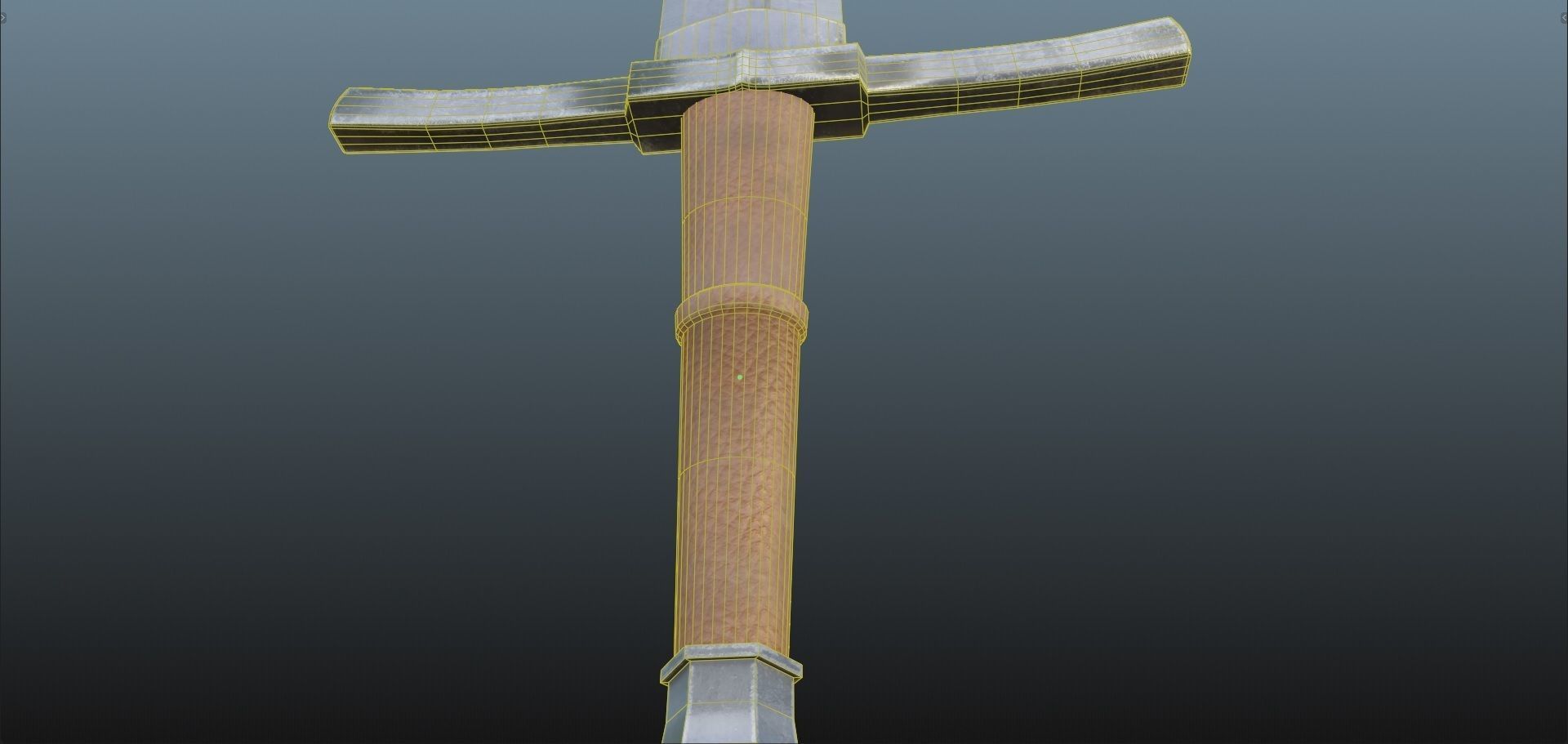 Onehanded Sword game-ready Low-poly 3D model_9