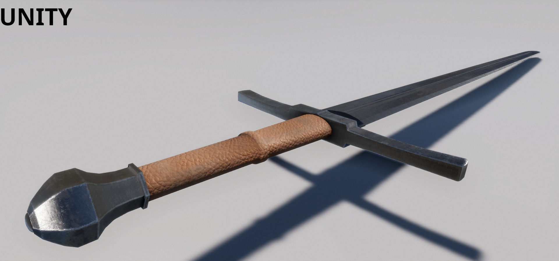 Onehanded Sword game-ready Low-poly 3D model_5