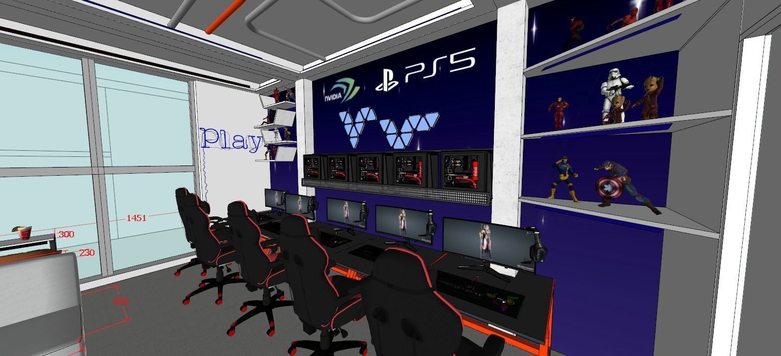 Game Room 3D model_8