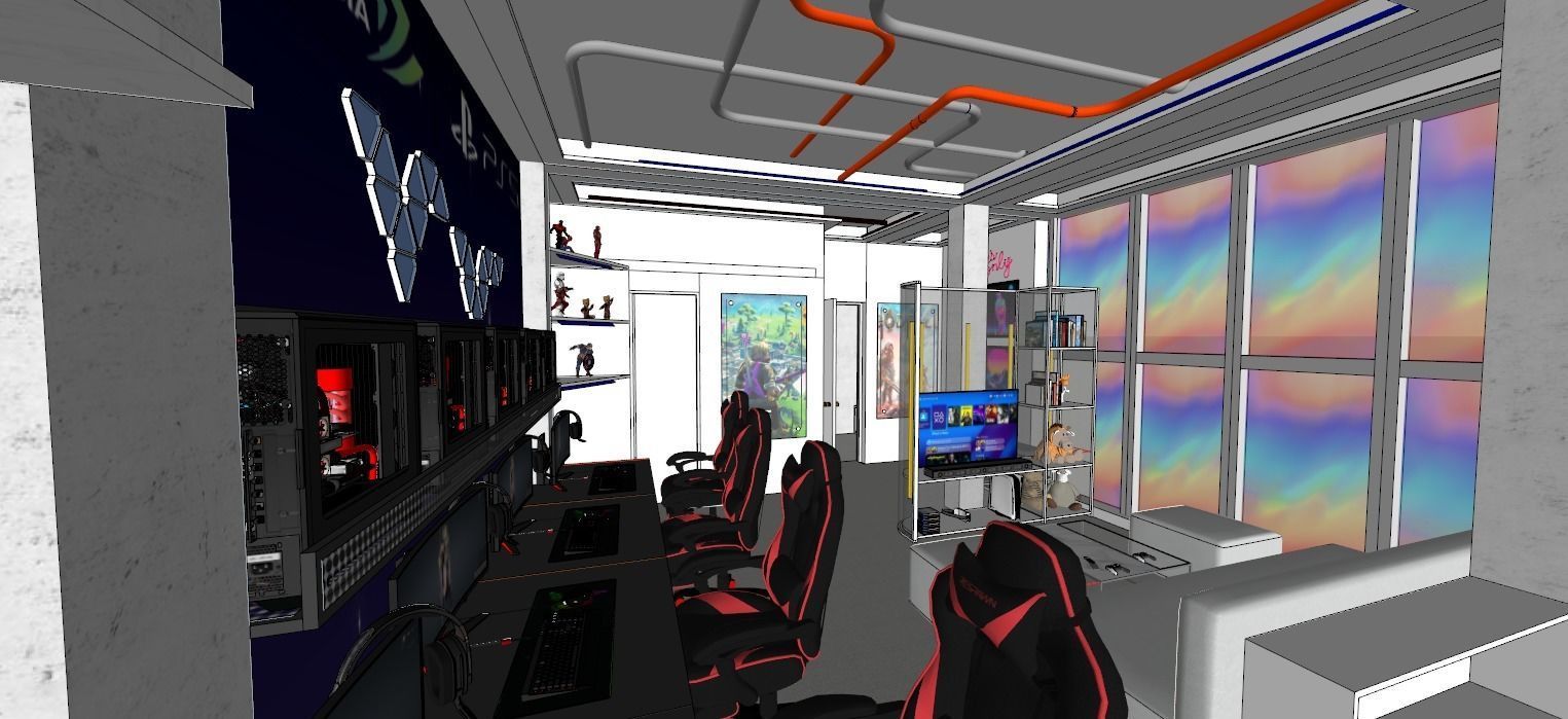 Game Room 3D model_9