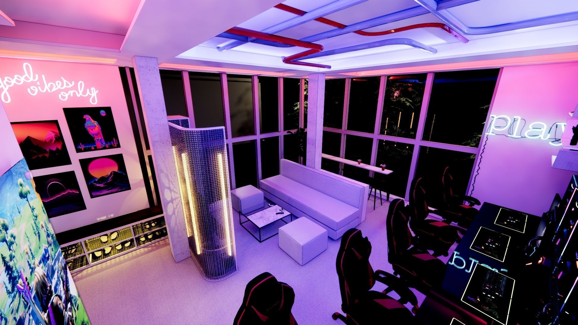 Game Room 3D model_1