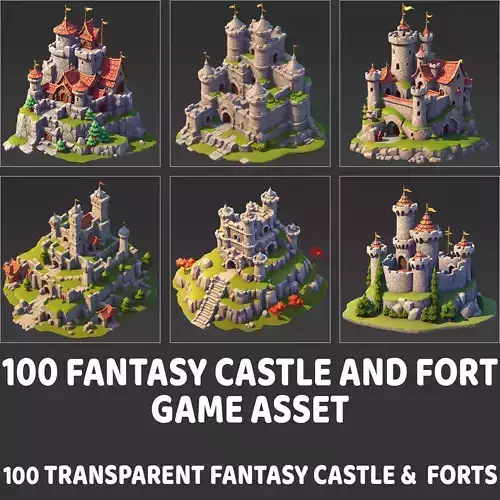 100 Fantasy Medieval Castle And Fort Game Asset