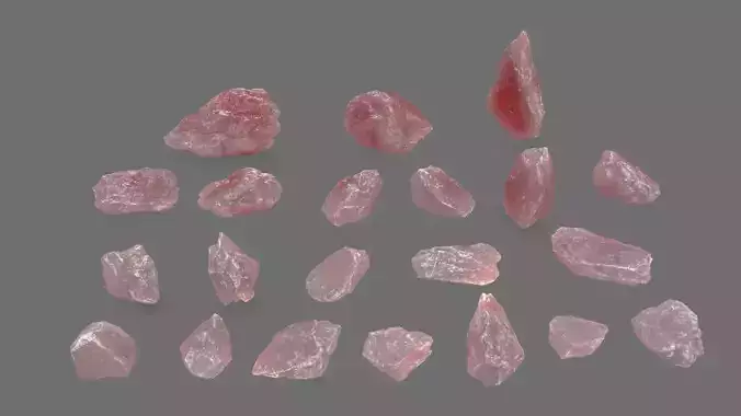 red ice Low-poly 3D model