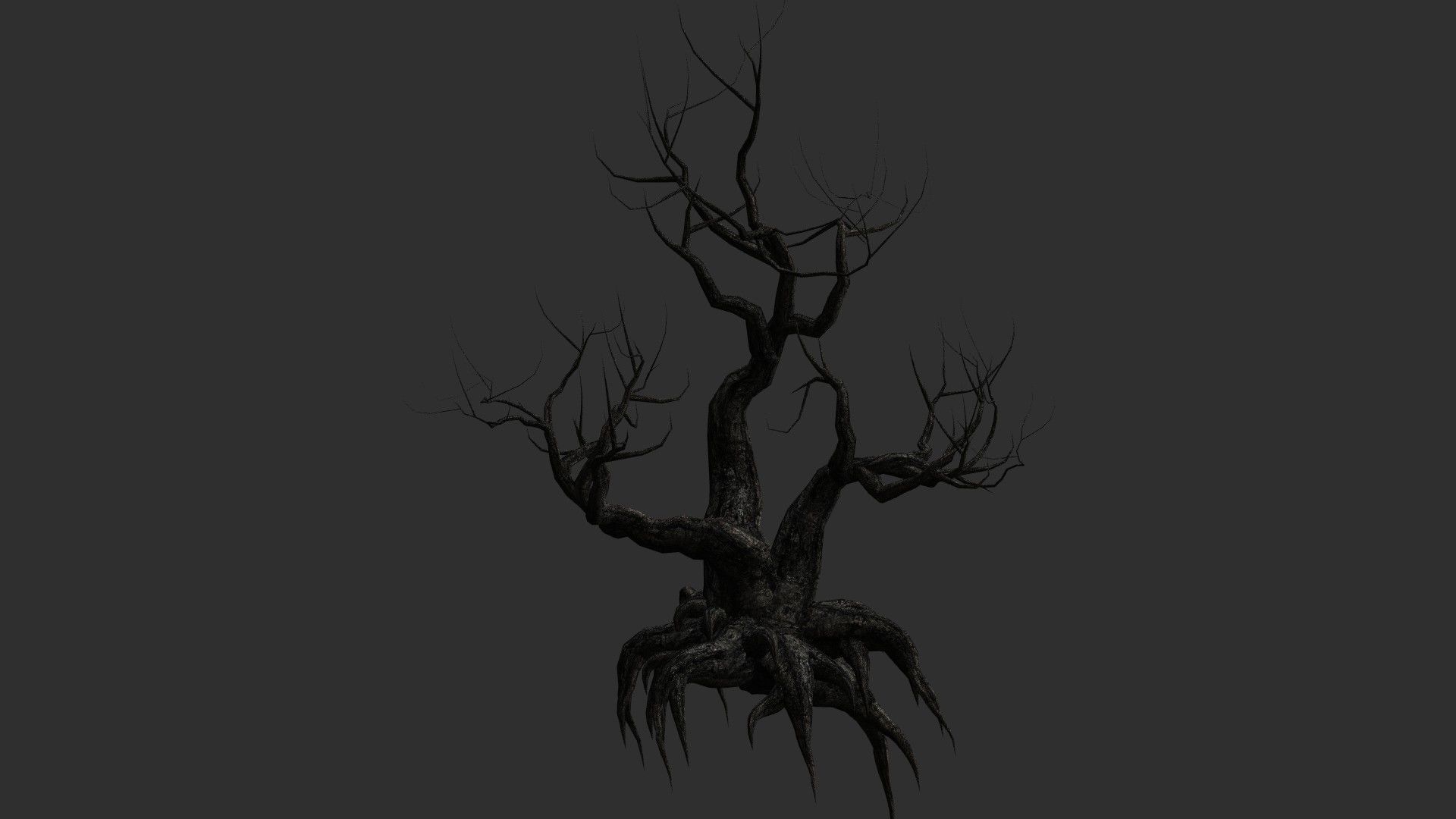 12 Dead Trees in Four Texture Options Low-poly 3D model_1