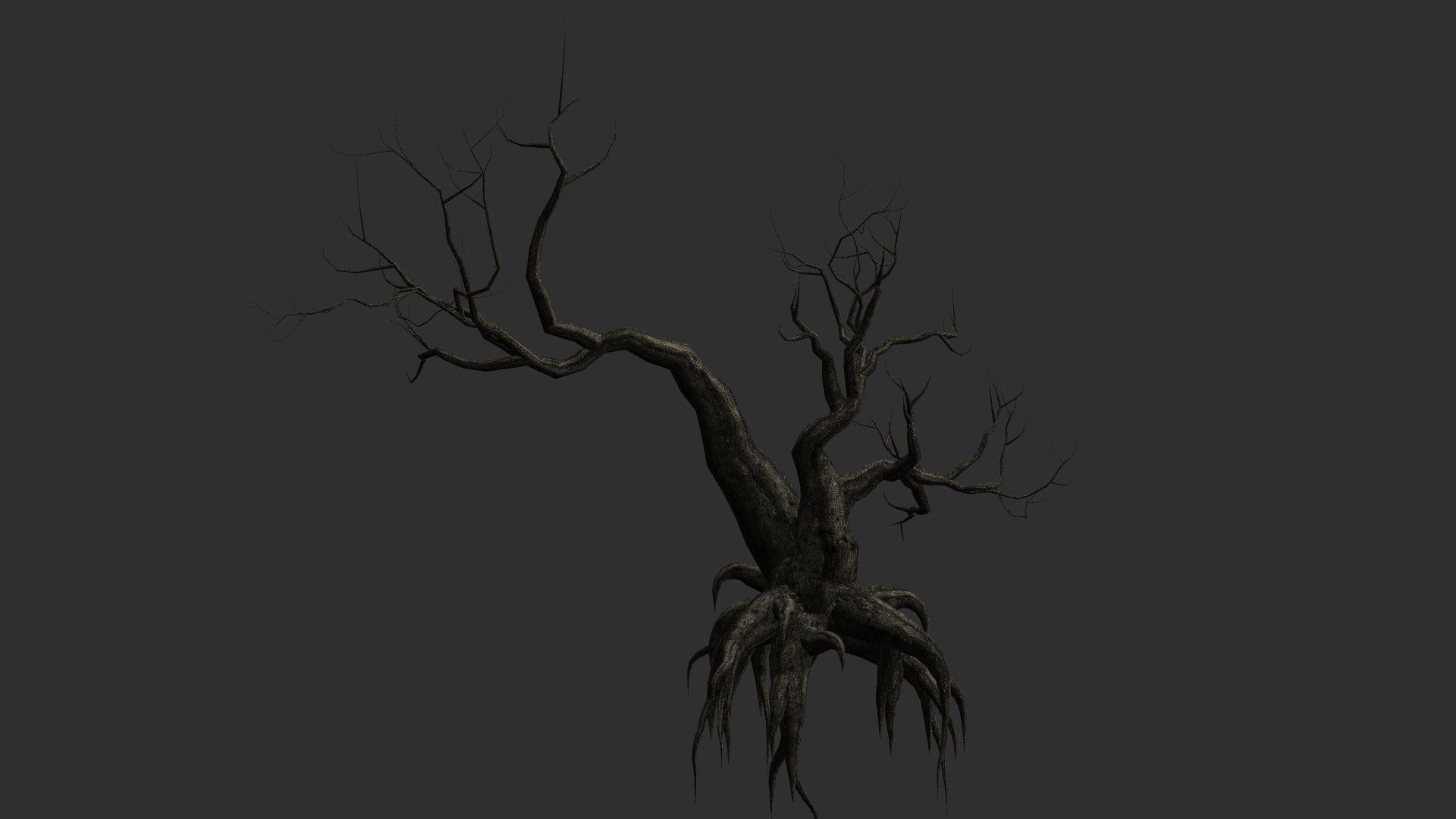 12 Dead Trees in Four Texture Options Low-poly 3D model_3