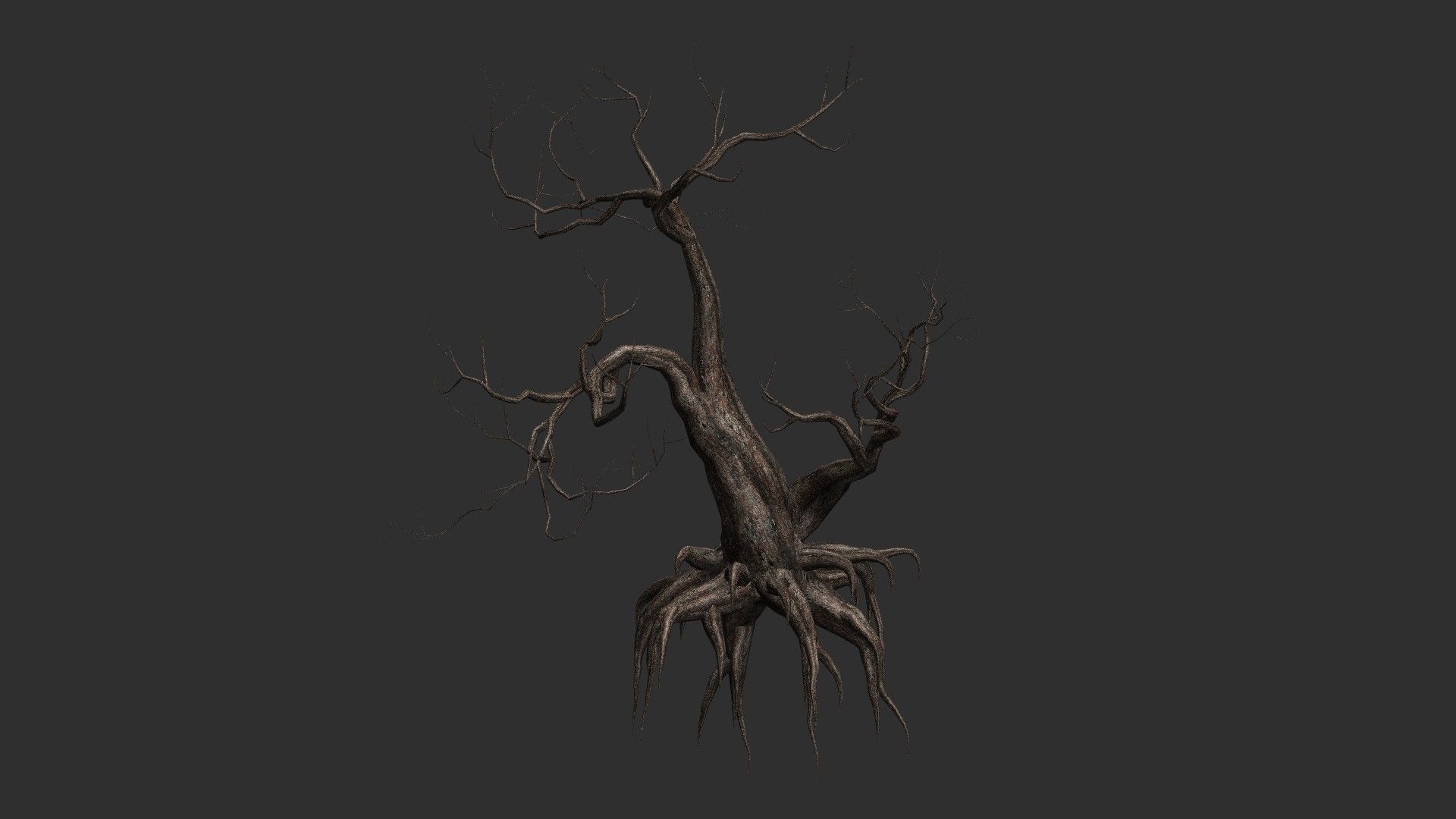 12 Dead Trees in Four Texture Options Low-poly 3D model_2