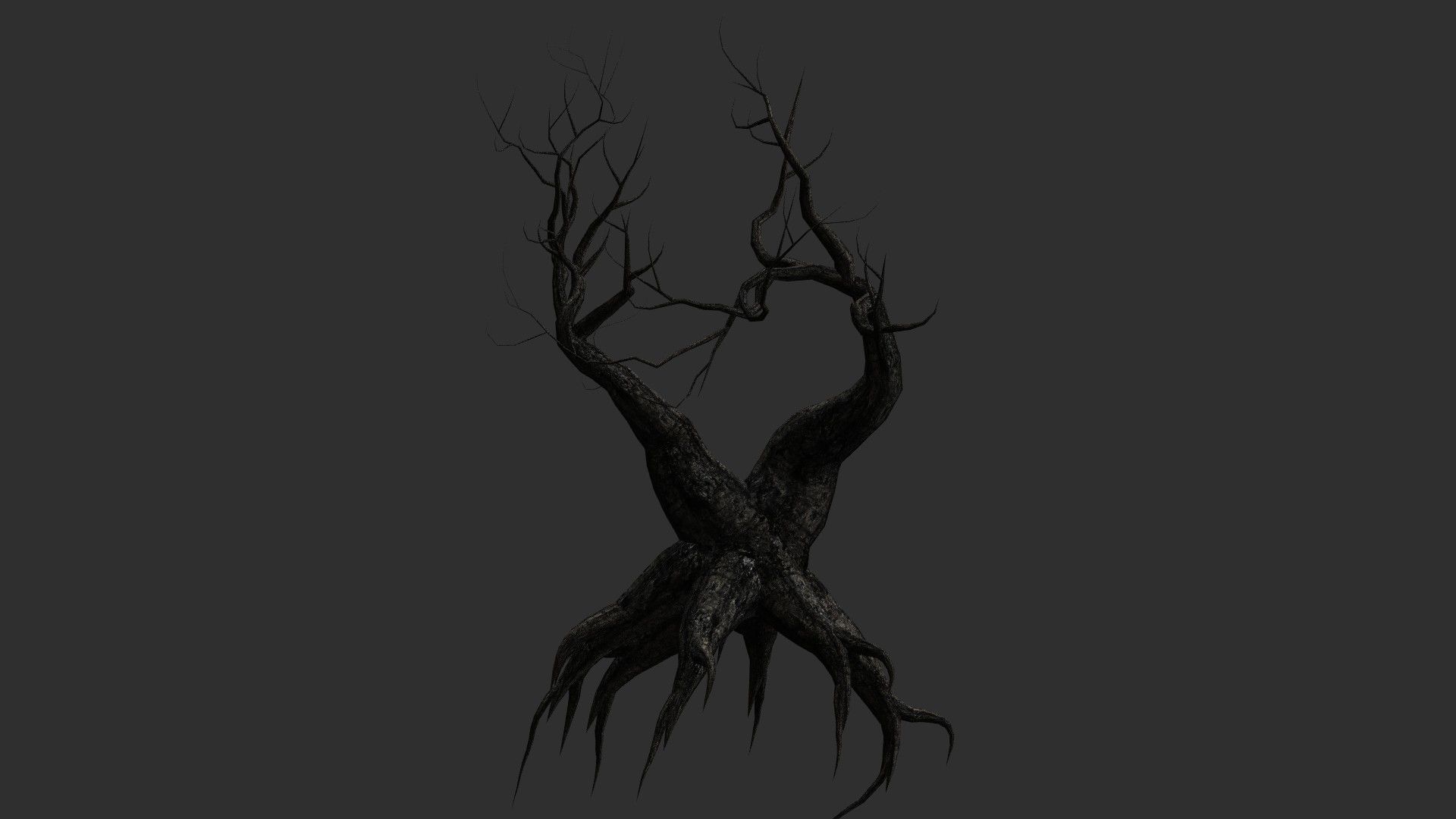 12 Dead Trees in Four Texture Options Low-poly 3D model_10