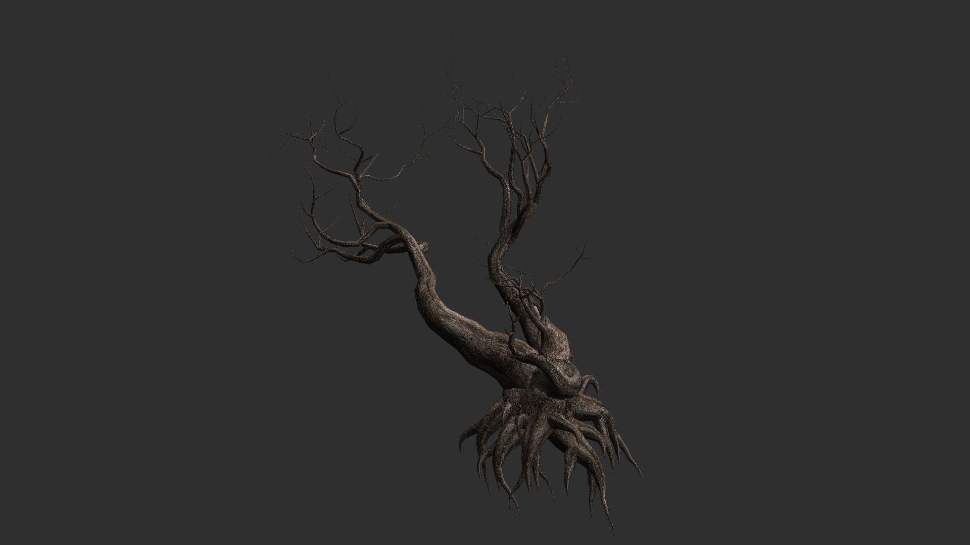 12 Dead Trees in Four Texture Options Low-poly 3D model_5