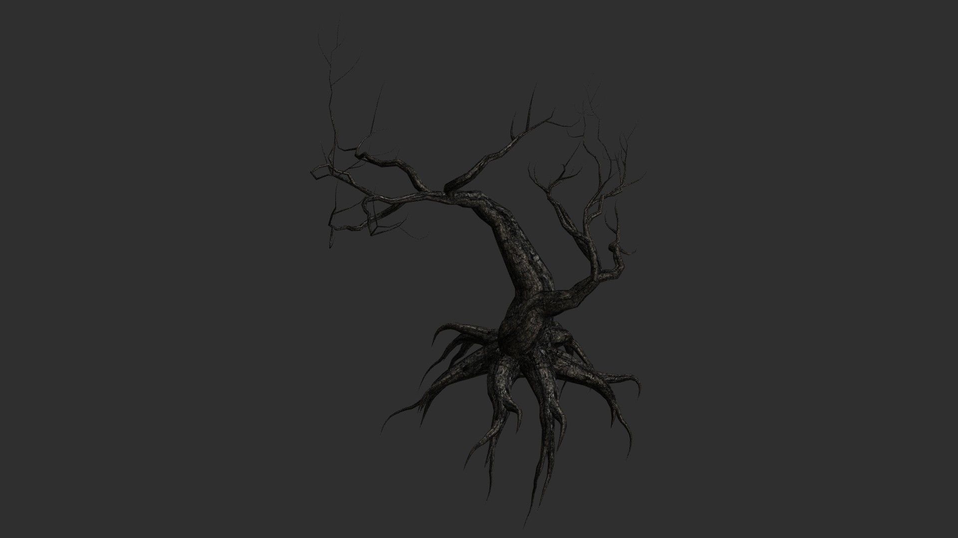 12 Dead Trees in Four Texture Options Low-poly 3D model_13