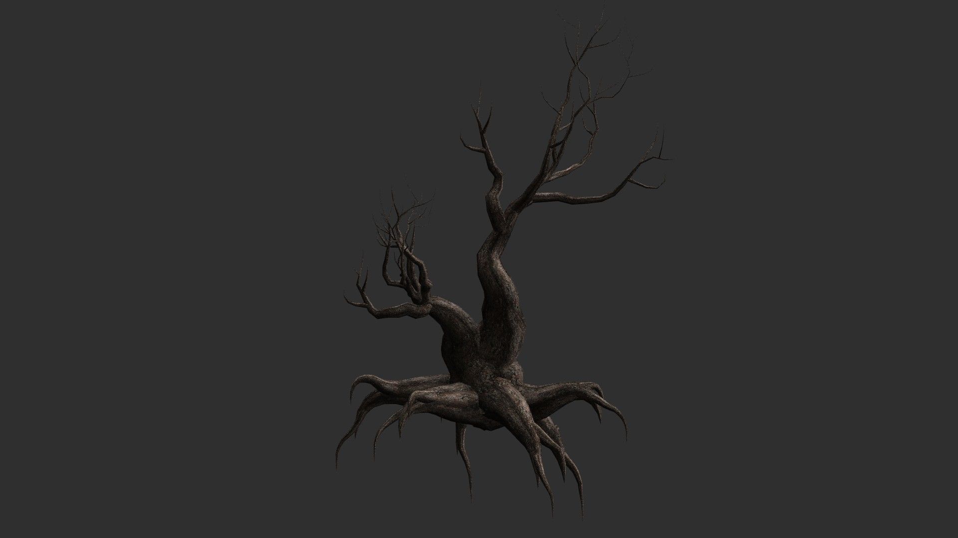 12 Dead Trees in Four Texture Options Low-poly 3D model_9