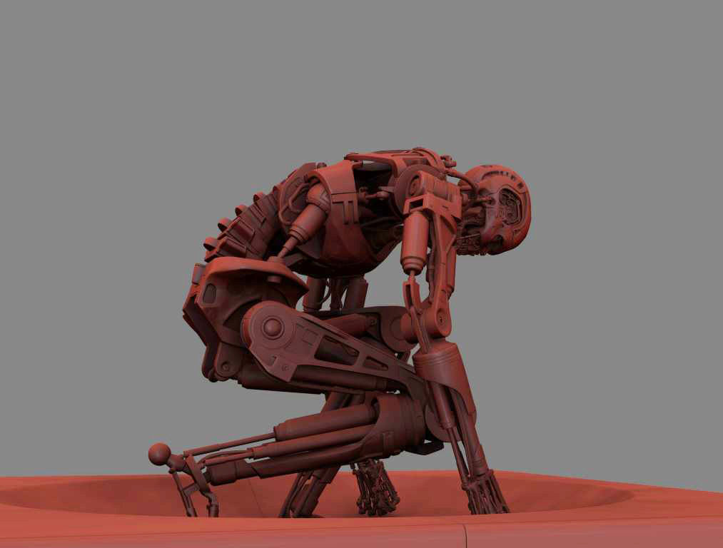 Terminator T800 T2 Arrival 3D print model_17