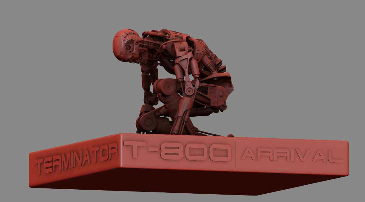 Terminator T800 T2 Arrival 3D print model_4