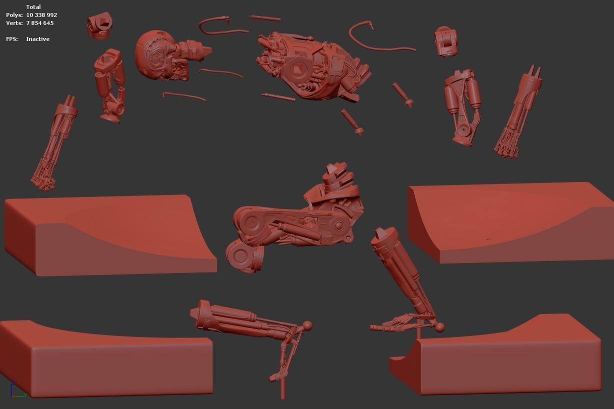 Terminator T800 T2 Arrival 3D print model_7