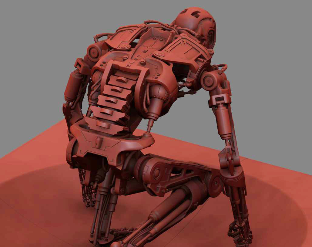 Terminator T800 T2 Arrival 3D print model_13