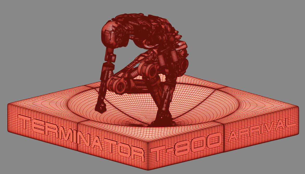 Terminator T800 T2 Arrival 3D print model_1