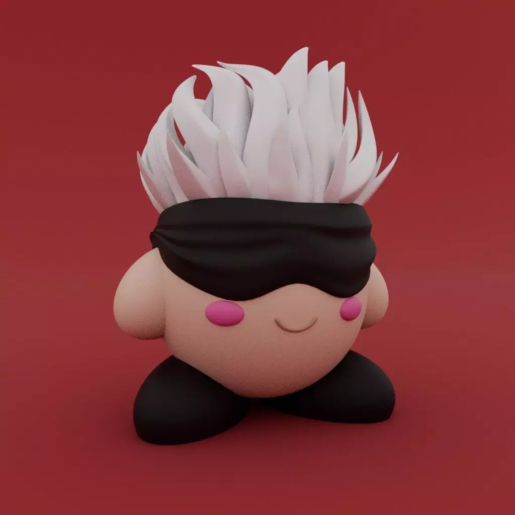 Kirby X Satoru Gojo 3D print model_0