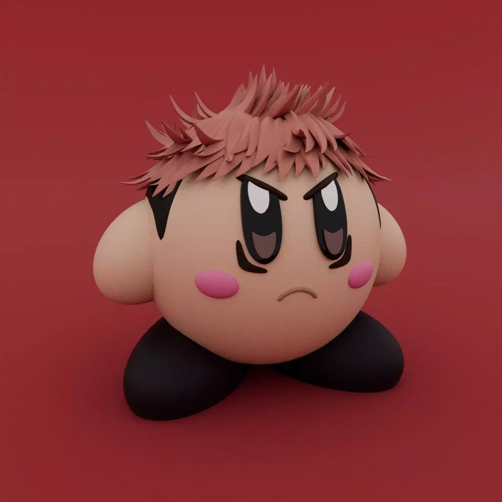 Kirby X Yuji Itadori 3D print model_0