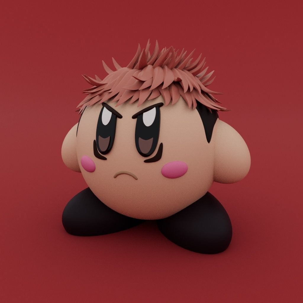 Kirby X Yuji Itadori 3D print model_2