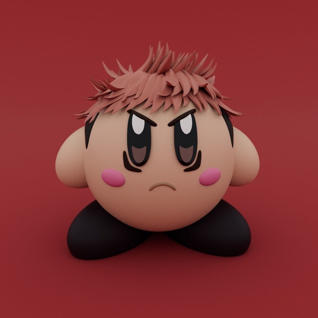 Kirby X Yuji Itadori 3D print model_1