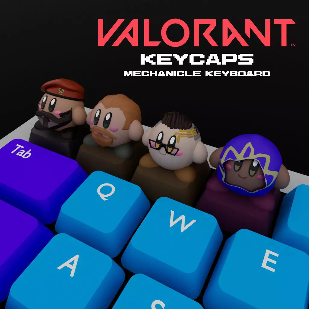 KIRBY X VALORANT KEYCAPS 3D print model
