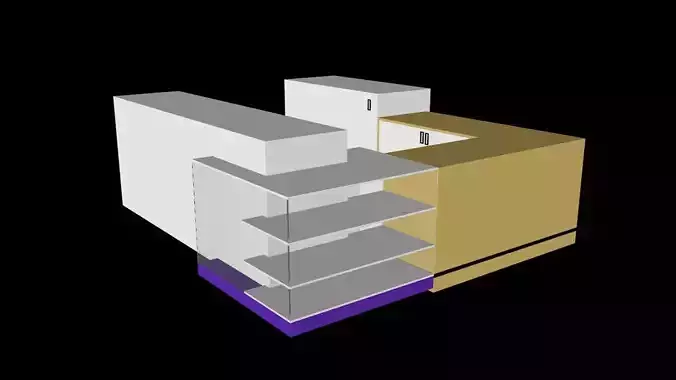 Isla comercial 3D model