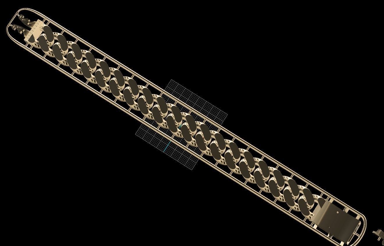 bracalet gurmet cuban zincir  3D model_2