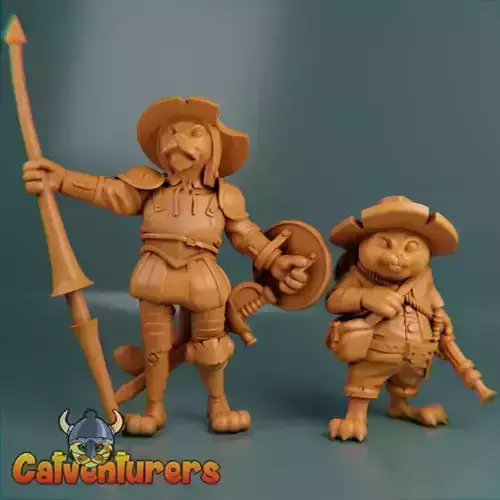 Don Whiskerote and Sancho Purrza