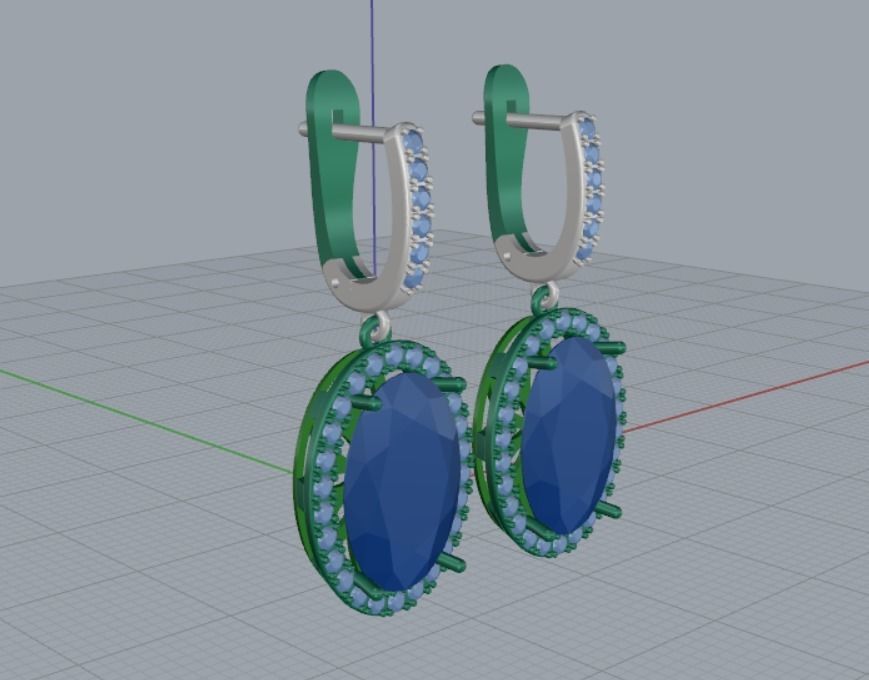 earrings 3D print model_5