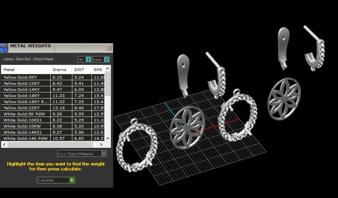 earrings 3D print model_11