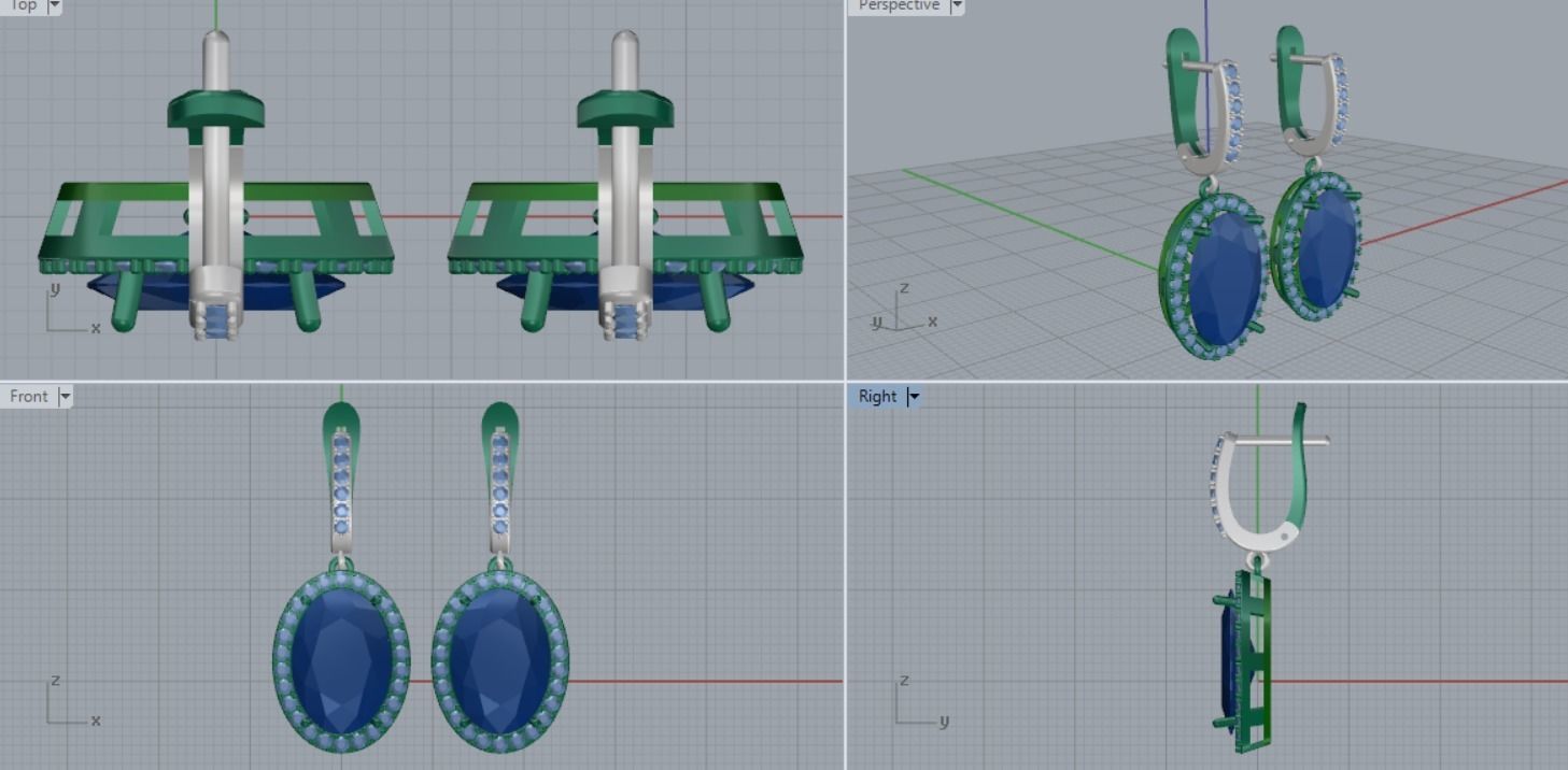 earrings 3D print model_6