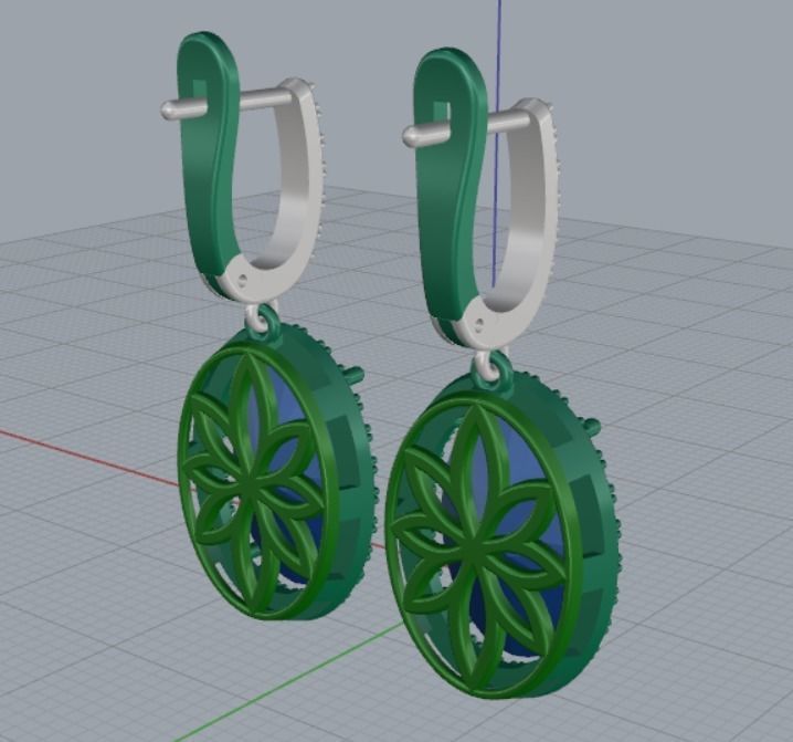 earrings 3D print model_7