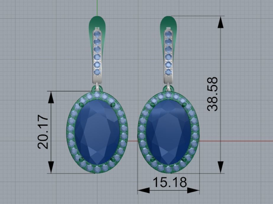 earrings 3D print model_4