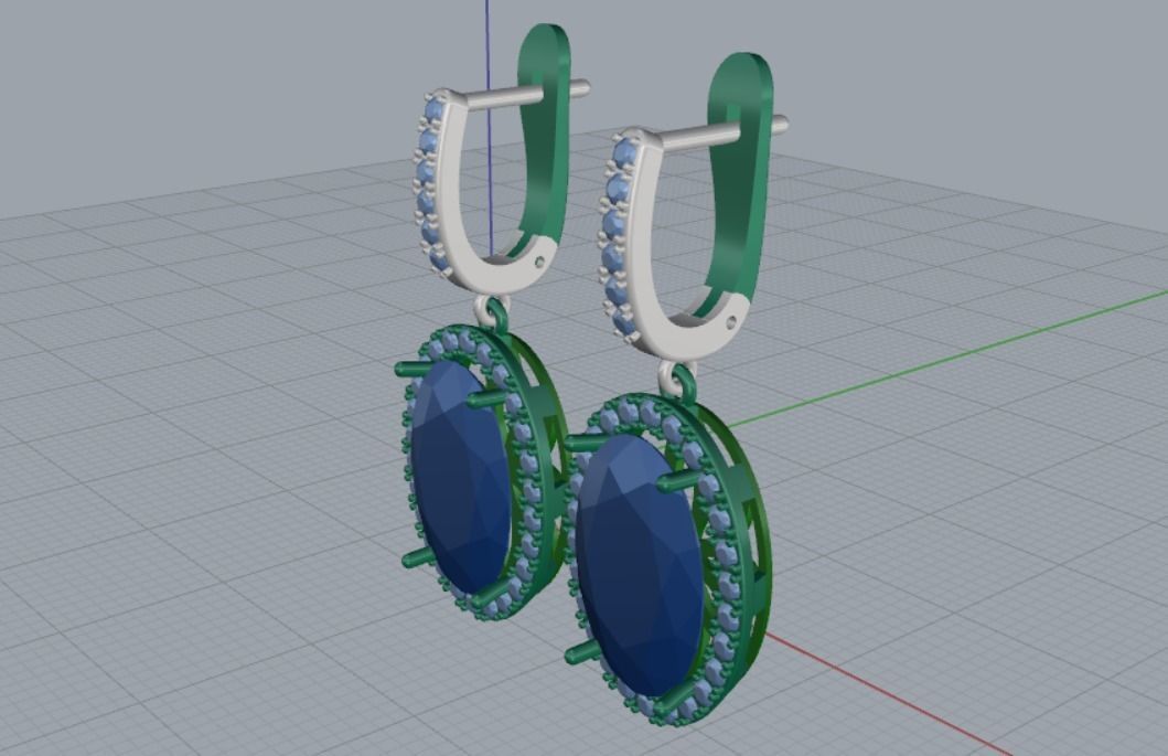 earrings 3D print model_8