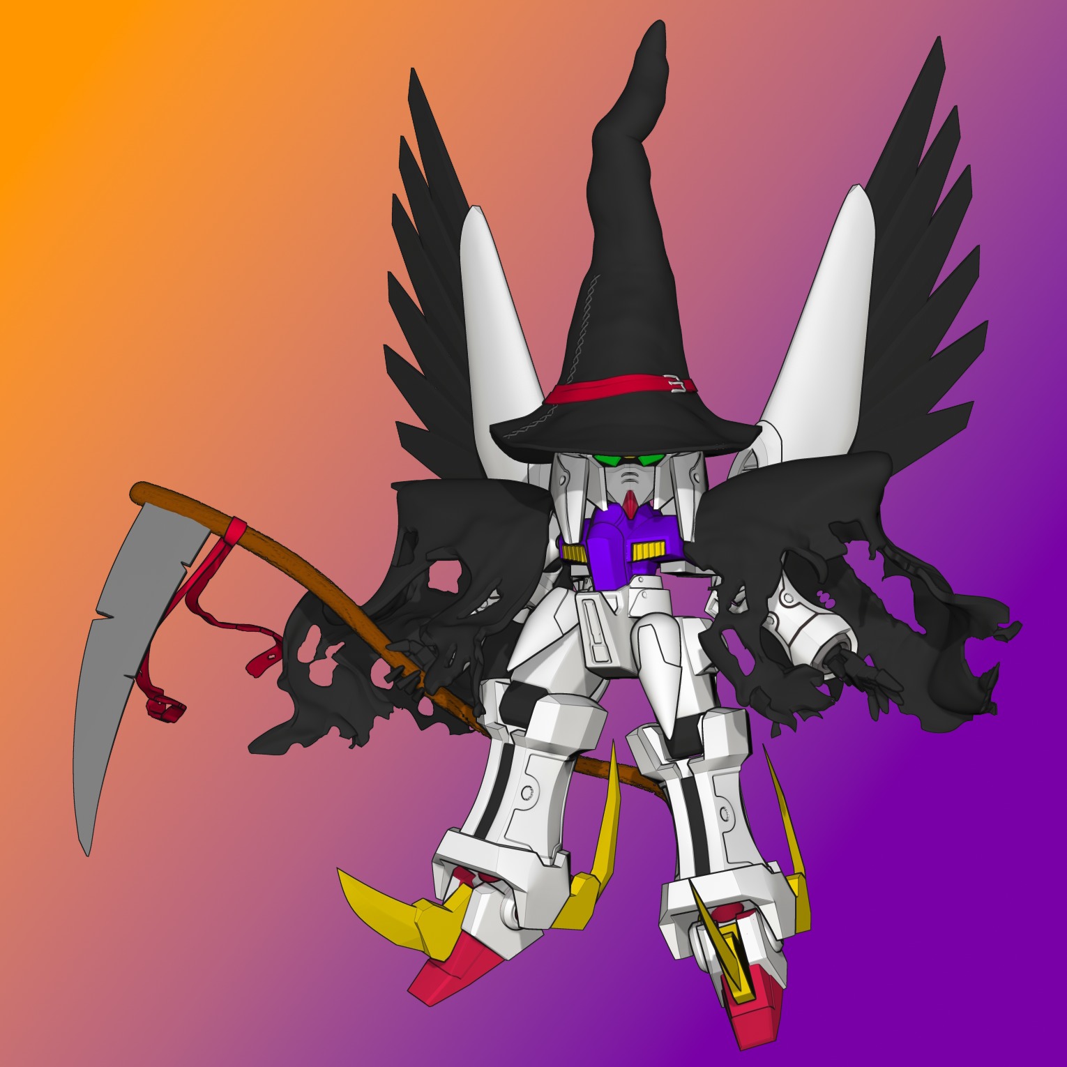 Bee style SD Heaven Sword - Raven Gundam 3D print model_1