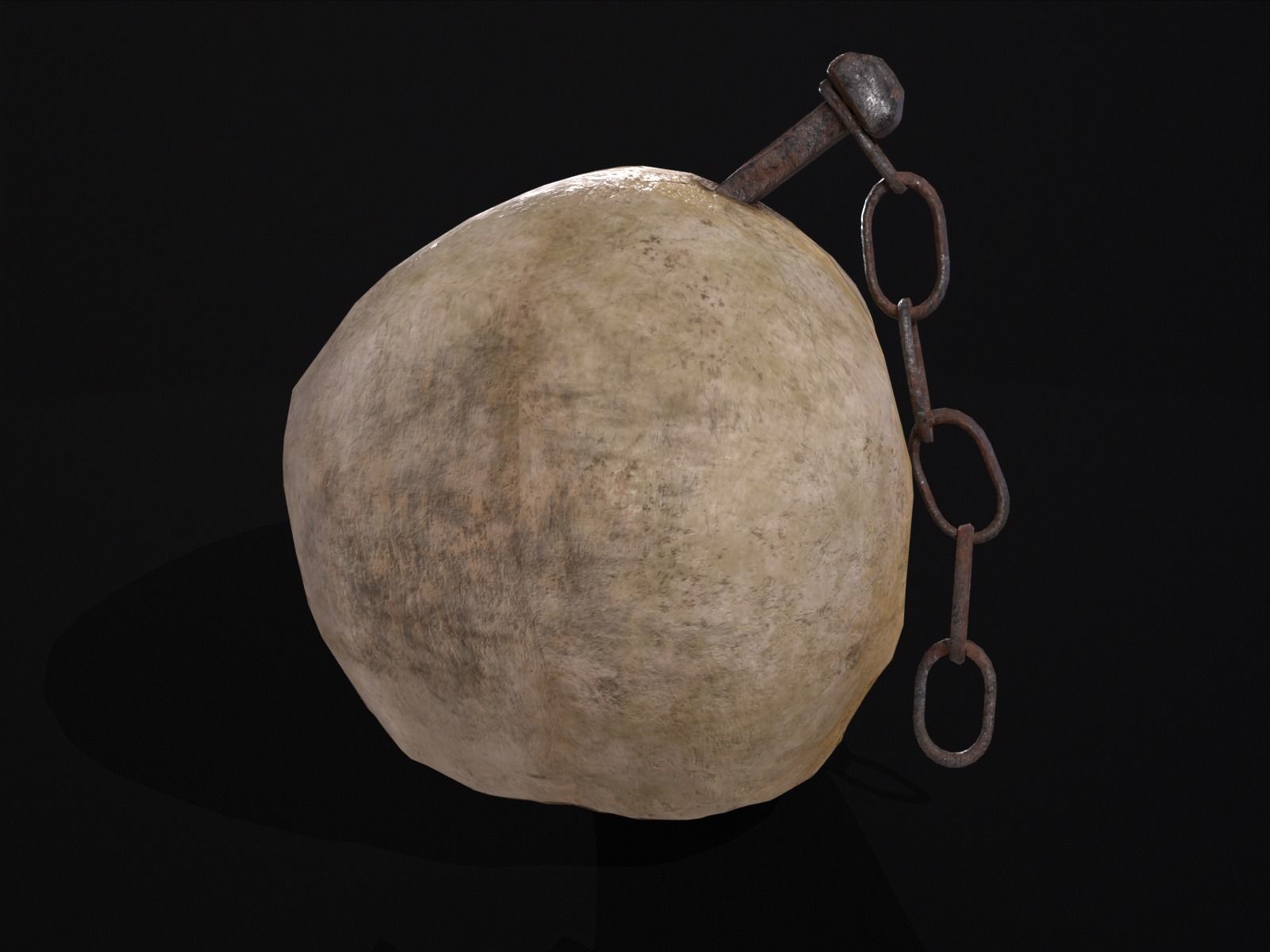 Old Impaled Skull Low-poly 3D model_18