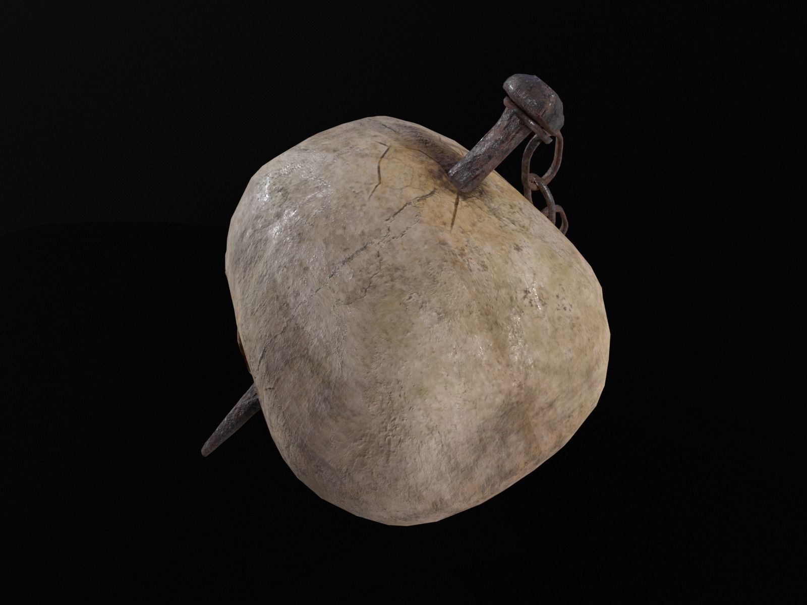 Old Impaled Skull Low-poly 3D model_26