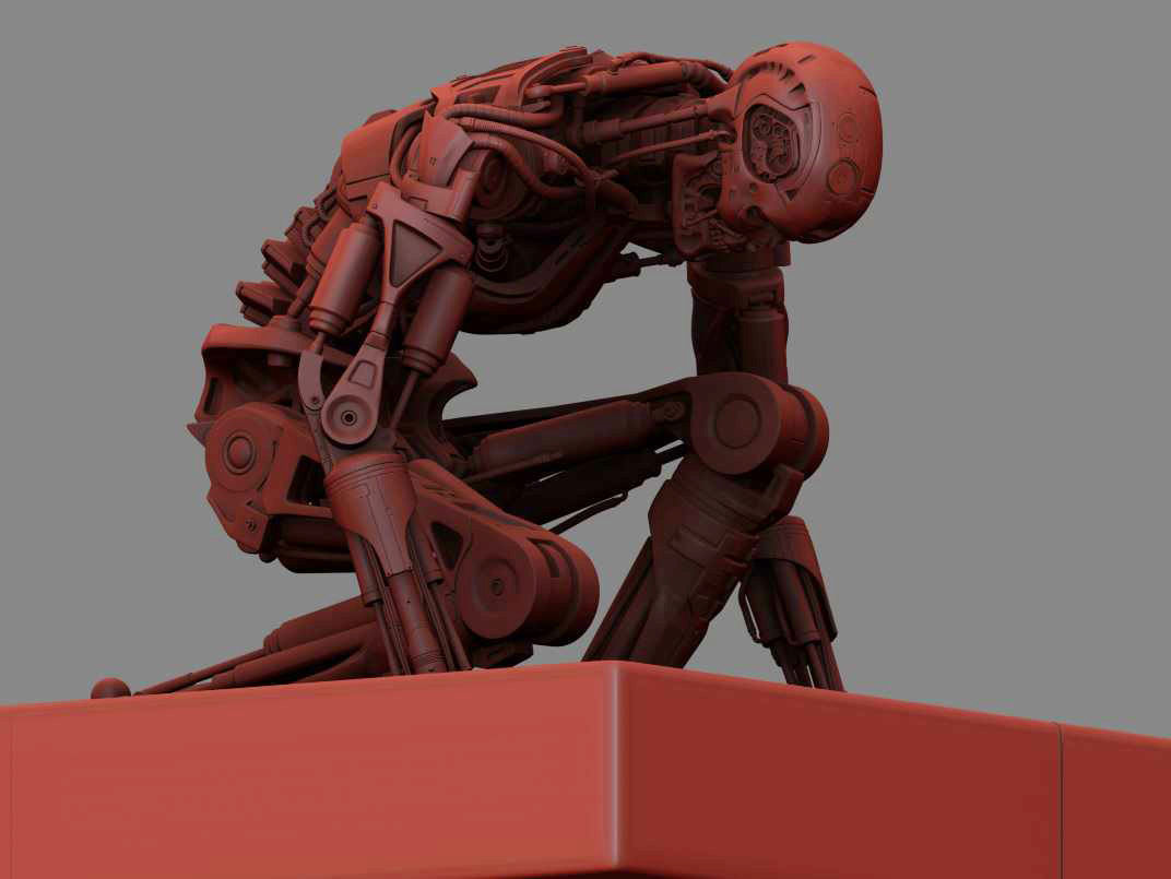 Terminator T800 T2 Arrival High Detal 3D print model_14