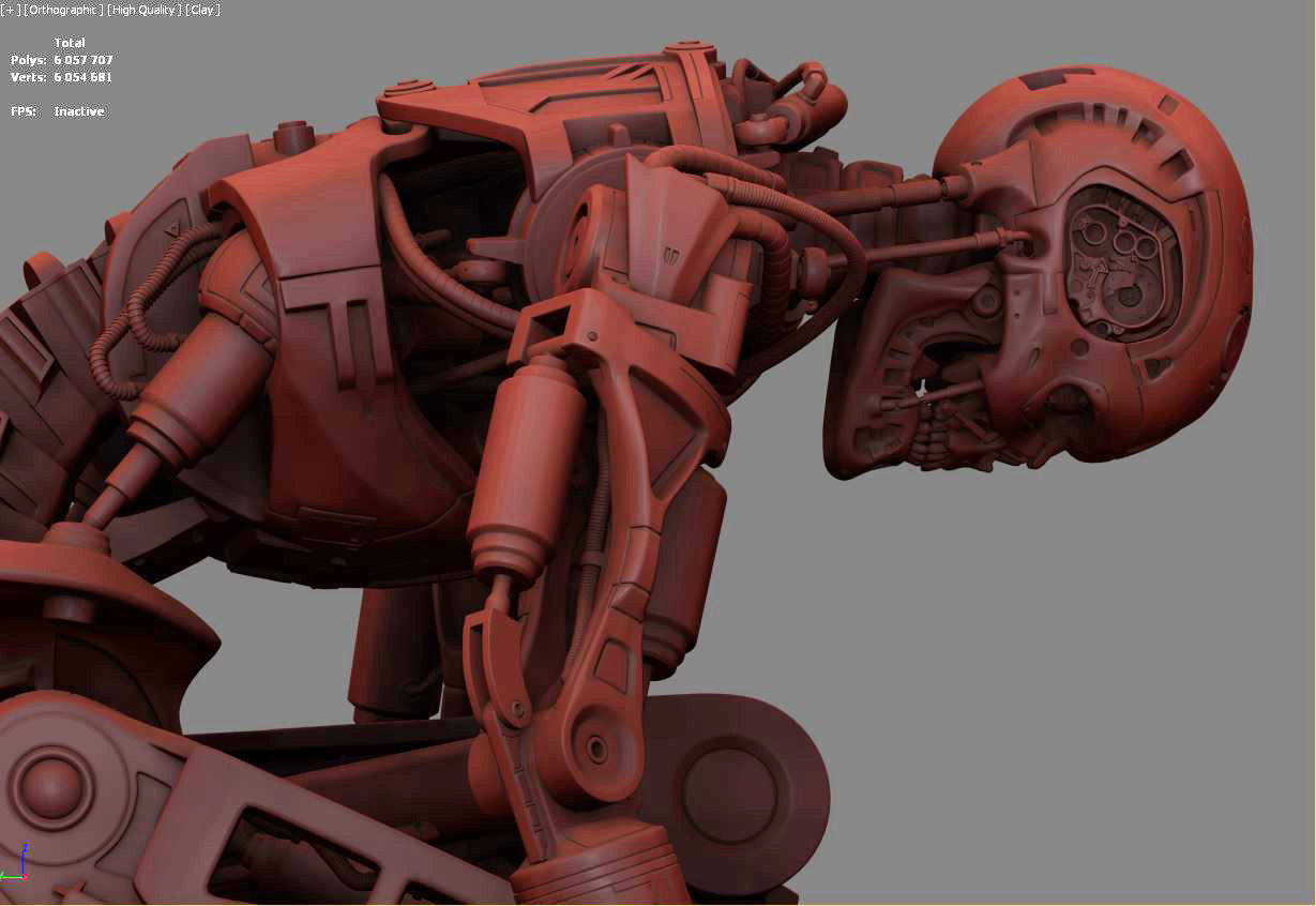 Terminator T800 T2 Arrival High Detal 3D print model_17