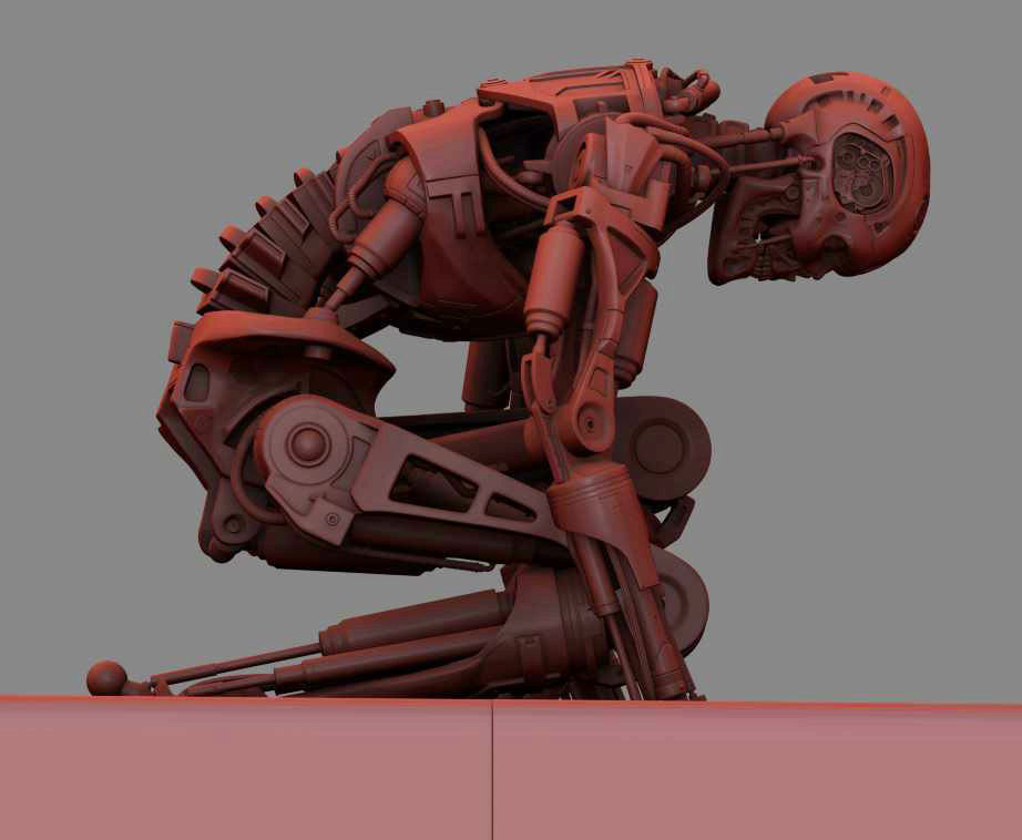 Terminator T800 T2 Arrival High Detal 3D print model_16